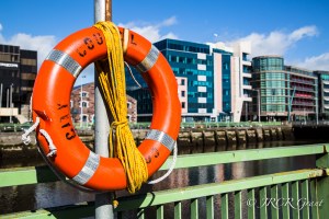 Life Buoy on the River Lee ion the centre of Cork