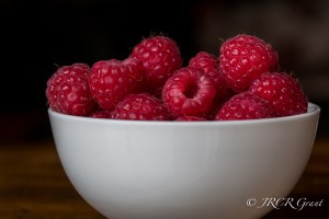 As bright as a berry - raspberries showing off their colours