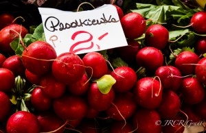 Radishes for sale in Wroclaw Market