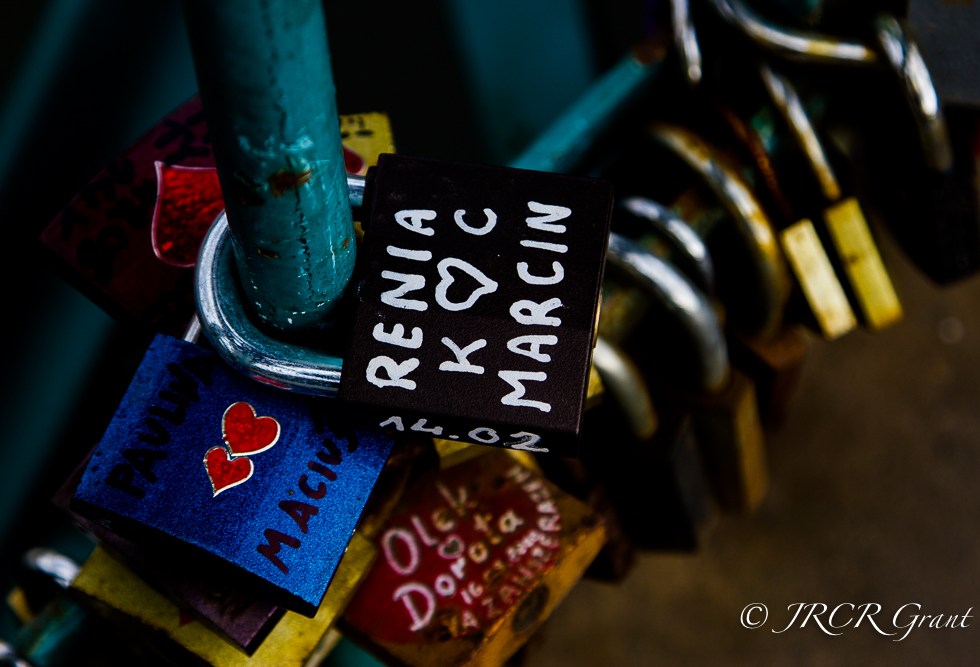 Renia & Marcin leave their mark on Tumski Bridge, Wroclaw, Poland