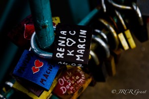 Renia & Marcin leave their mark on Tumski Bridge, Wroclaw, Poland
