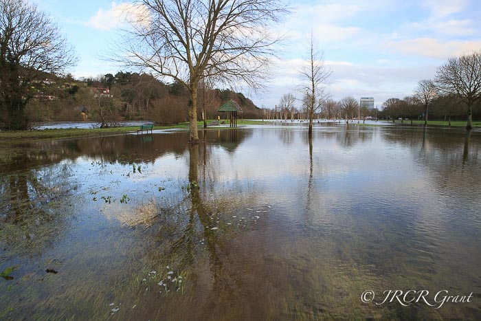 Flood water spreads across the Lee Fields in an unwelcome start to 2016 in Cork City