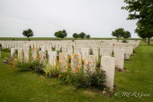 Headstones on the Somme at Ovillers la Boiselle, France
