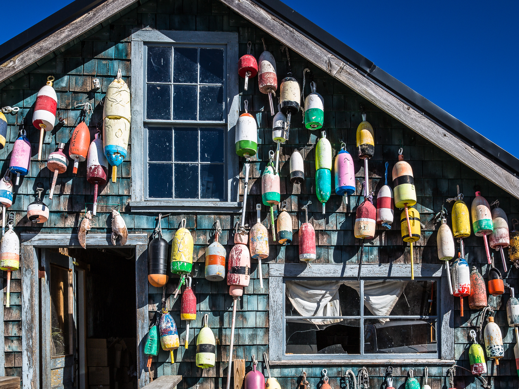 colourful floats of Maine