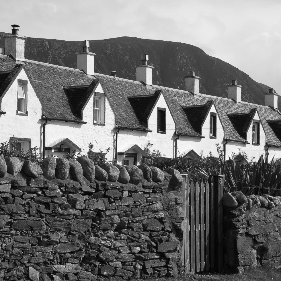 Fishermen's houses at Catacol, Isle of Arran