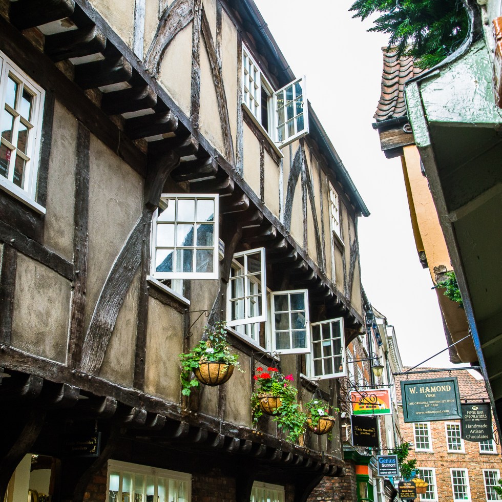 Open Windows look out onto the Shambles, York