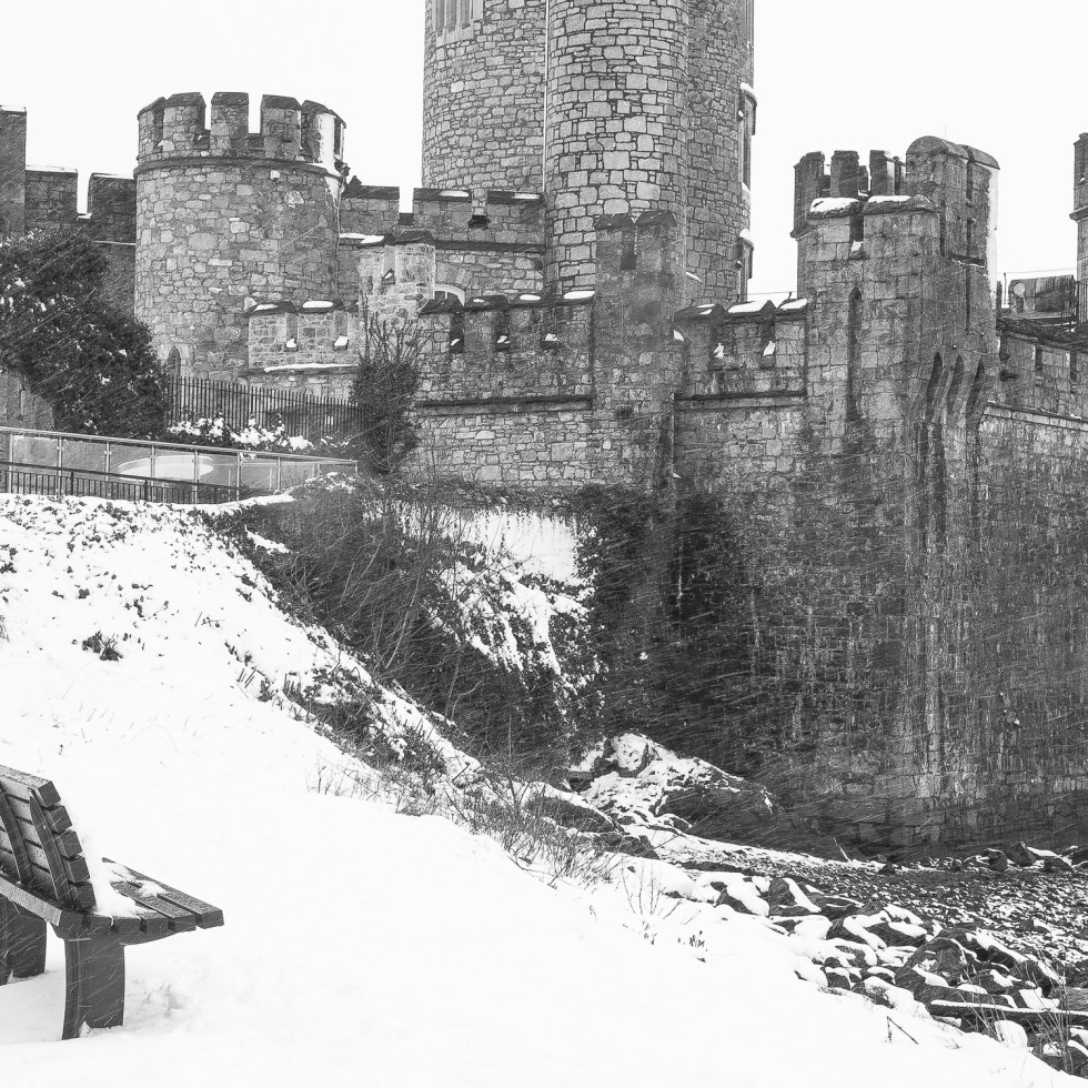 Blackrock Castle adorned in a white blanket of snow