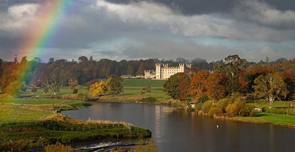 Floors Castle in Scotland, standing on the Banks of the Tweed