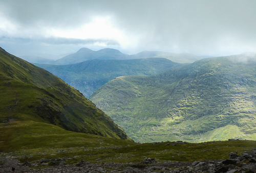Looking out in the direction of Kenmare, the Black Valley in the foreground
