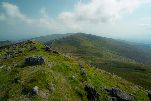 The view to the north from Galtybeg, along the ridge